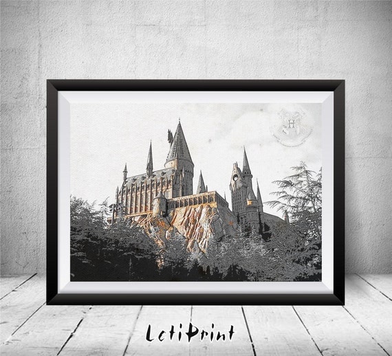 Hogwarts Castle Print Harry Potter Print Hogwarts Art Print