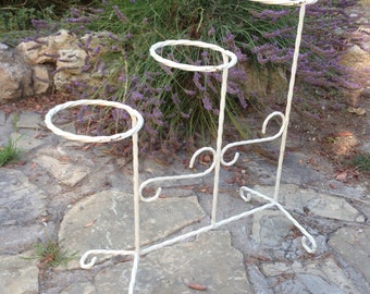 Door-planters vintage wrought iron, three support pots