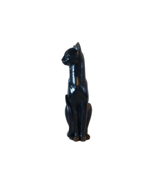 black cat statue for garden