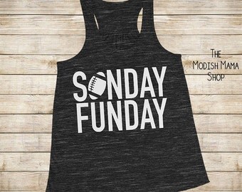 Sunday Funday - Football shirt - Sunday Football shirt - football tank - women's football shirt - racerback tank - women's football tank top