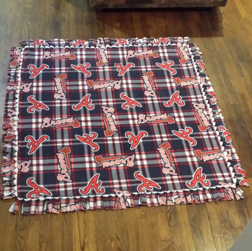 Fleece Blanket made from licensed Braves Fabric