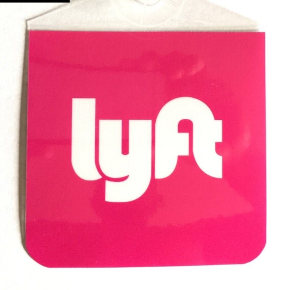 LYFT 4 DISPLAY SIGN decal placard emblem rideshare by Desiign