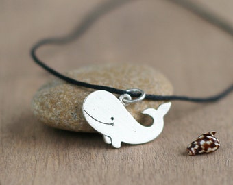 Silver whale pendant - Silver jewellery - Animal - Animal jewelry - Silver Whale Necklace