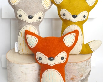 Tooth Fairy Pillow - Prince Foxes - lost tooth, pocketed pillow, kids stuffed toy, plush, keepsake, personalized child's softie