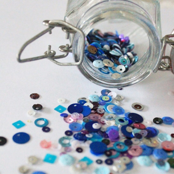 Sequin Mix Winter Chill Blue Silver Pink Clear Shaker