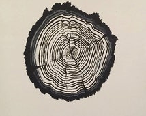 Unique tree ring art related items | Etsy