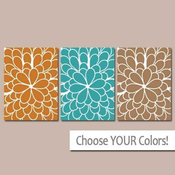 Floral WALL ART Flower Outline Art CANVAS or Prints