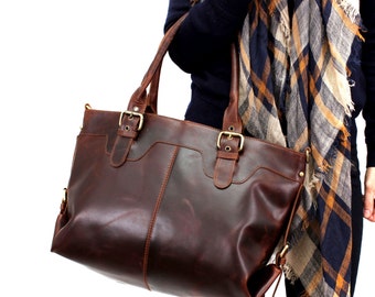 Leather clutch Wristlet purse Clutch bag Umber Leather