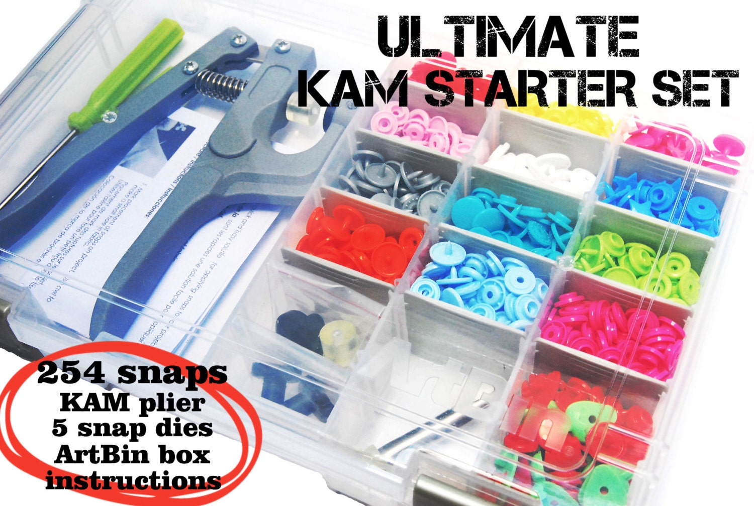 KAM Ultimate Snap Starter Set Box . 254 KAM snaps by Kinderklipz