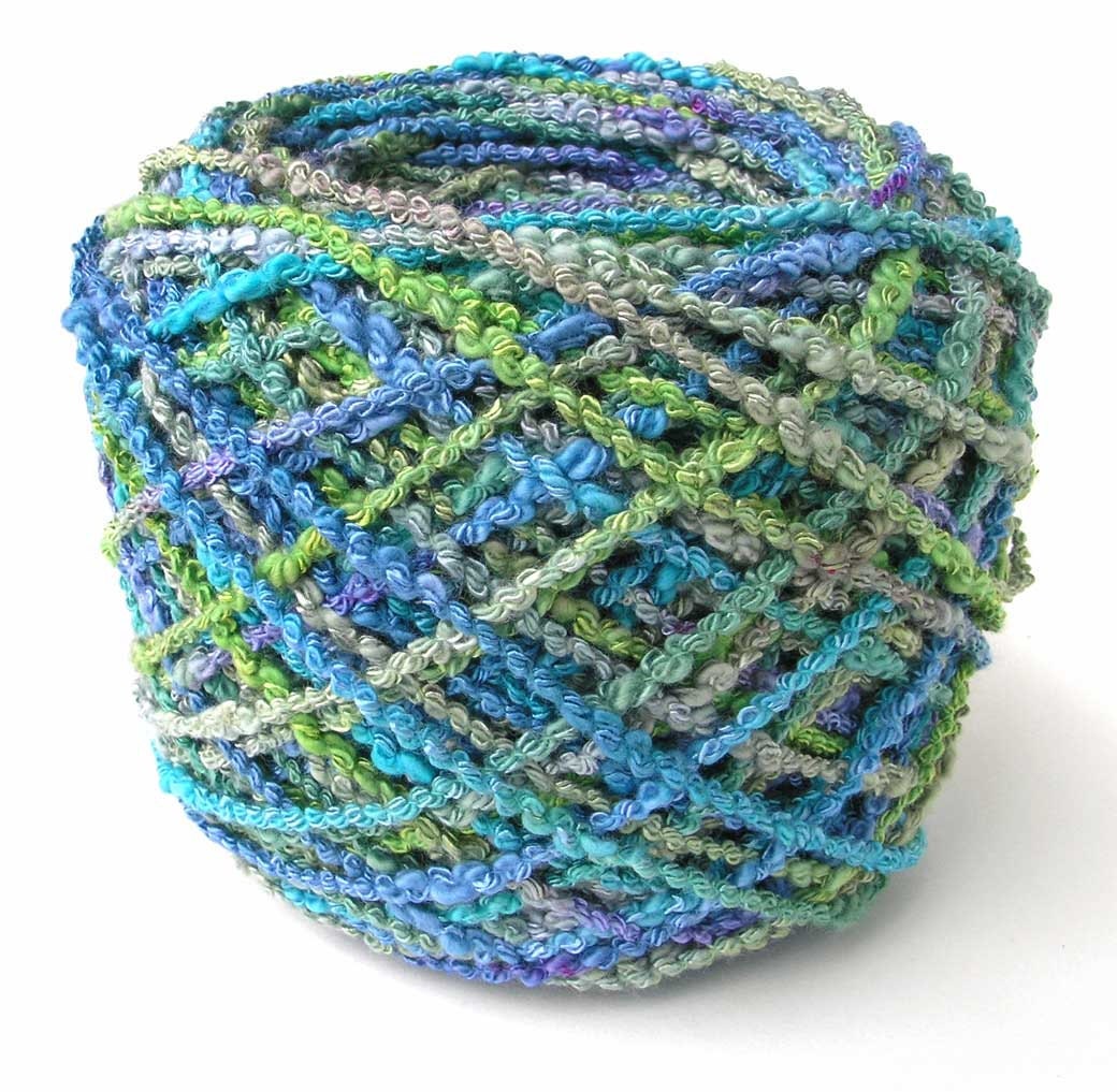 Hand Dyed Cotton Rayon Yarn Nubby Chunky Weight Yarn