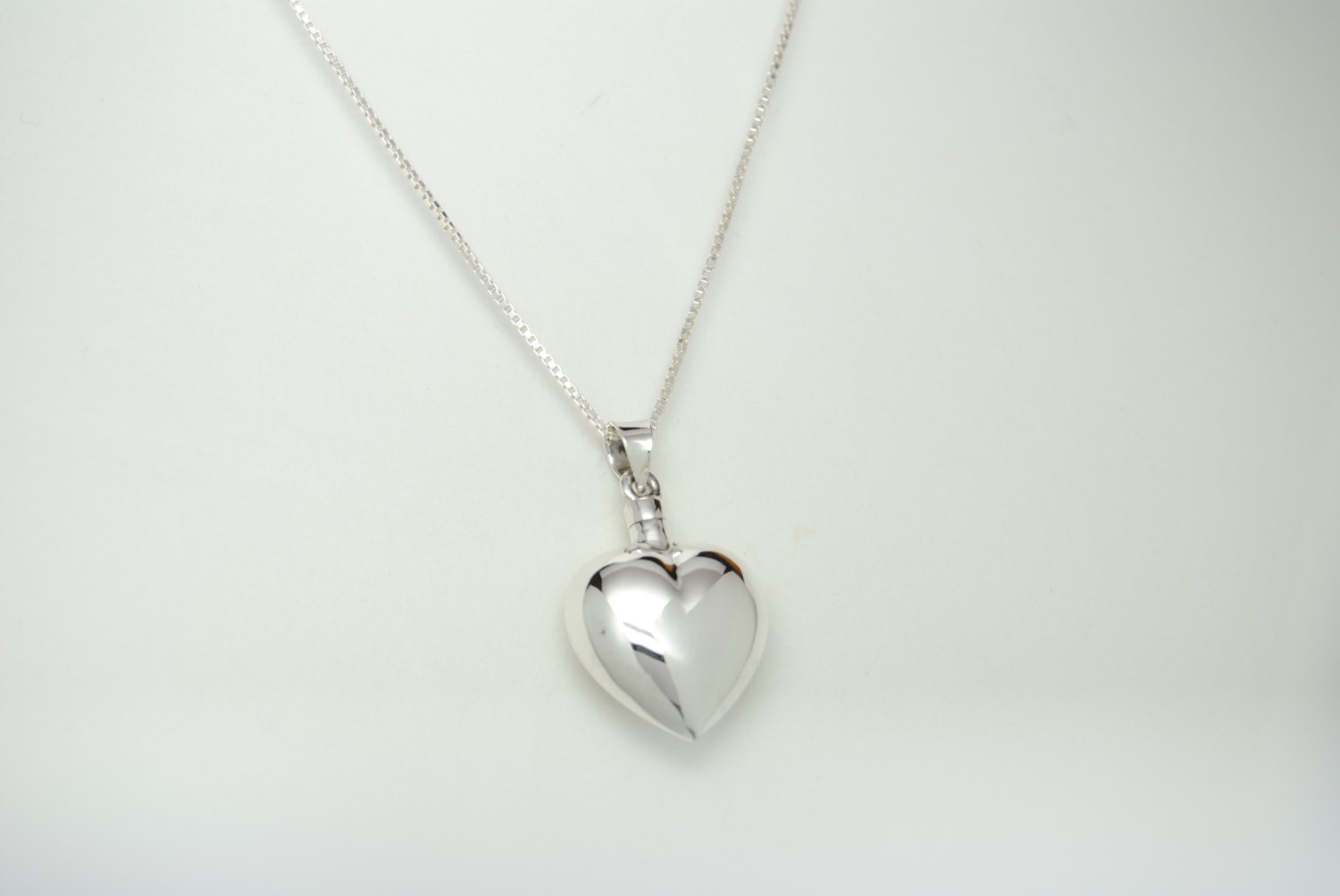 Sterling Silver Cremation Jewelry Engravable Heart Cremation