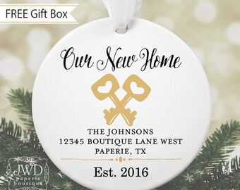 New Home Ornament Personalized New Home Christmas Ornament New Homeowner Gift Personalized Housewarming Gift New Home Gift #OR14MG