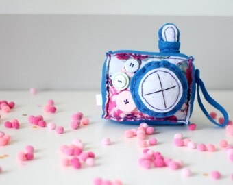 Blue Hawaiian Plush Camera