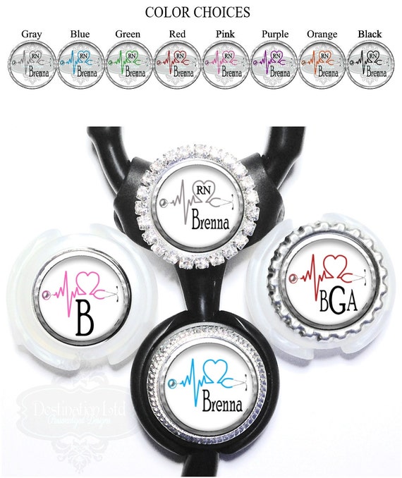 ECG Littmann Stethoscope Tag Personalized Cardiac Heart