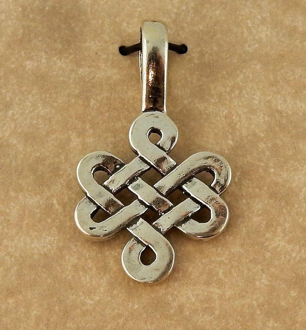 FANZE Women's 925 Sterling Silver Irish Celtic Knot Cross Pendant Necklace & Earrings Set - Triquetra Trinity Tree