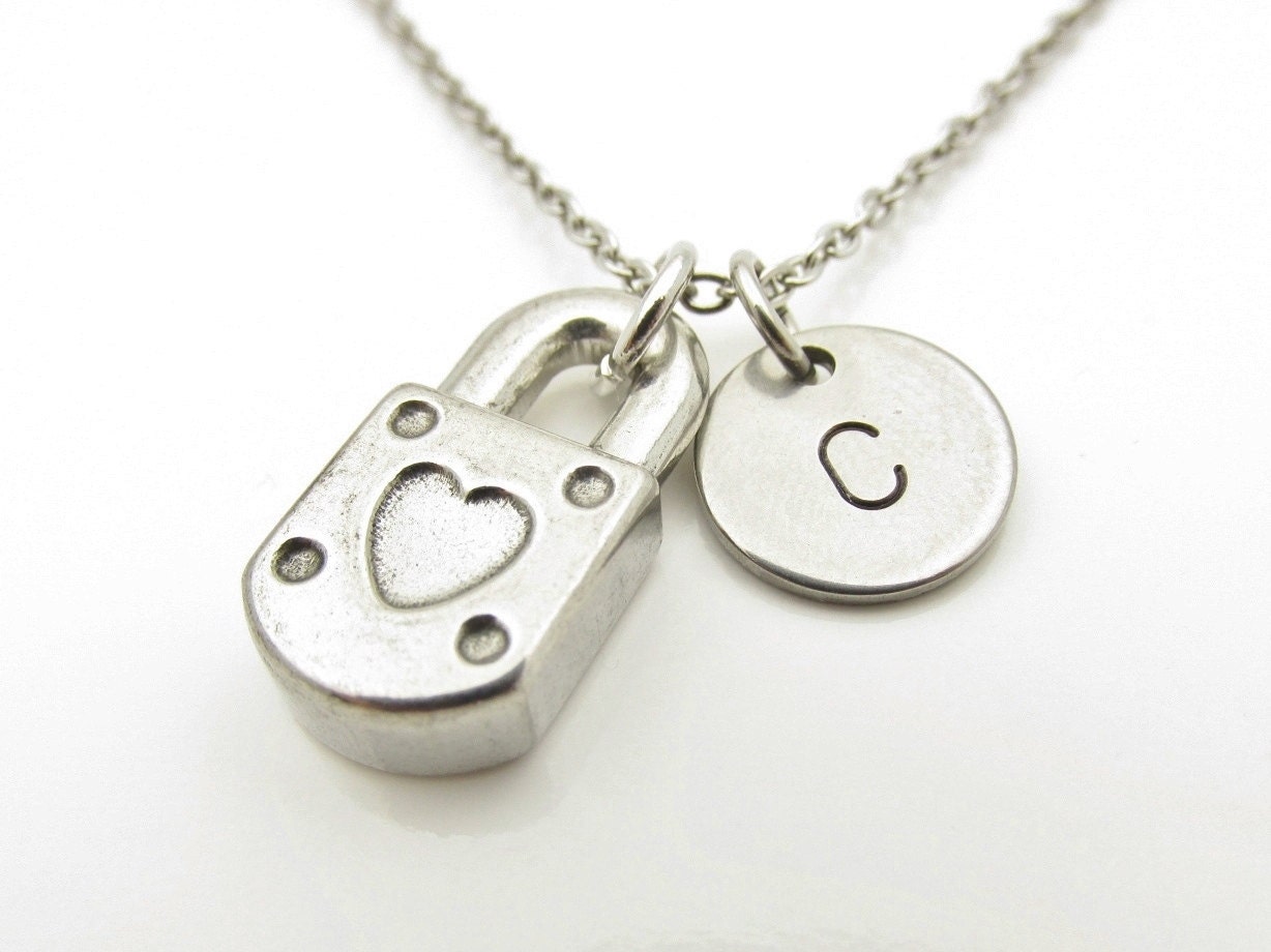 Lock Necklace Padlock Necklace Heart Shaped Lock