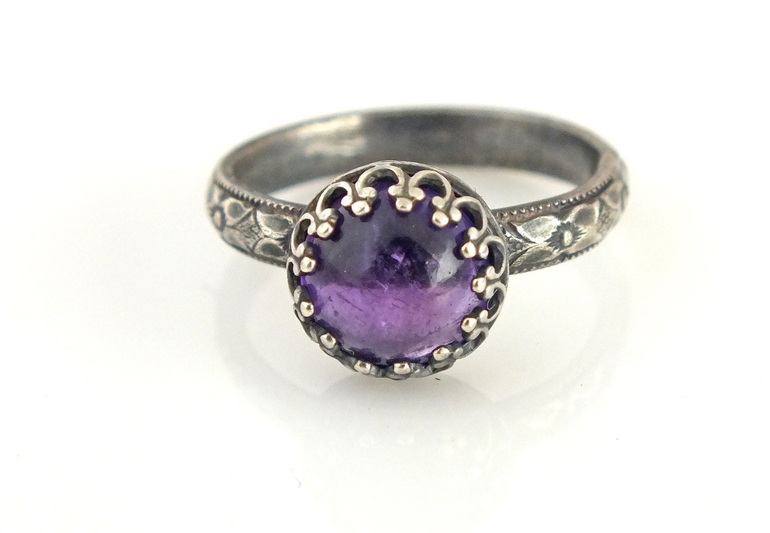 Amethyst Ring Amethyst Jewelry Unique Wedding Ring Womens