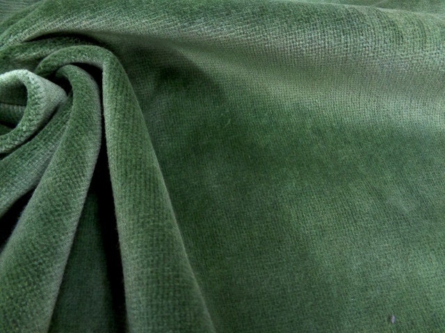 1.5 Yards of Plush Vintage 54 Wide Dark Sage Green