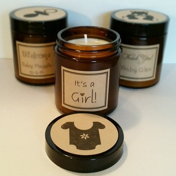 Baby Shower Favor 25 Scented Soy Candles Shower by candlesbynature