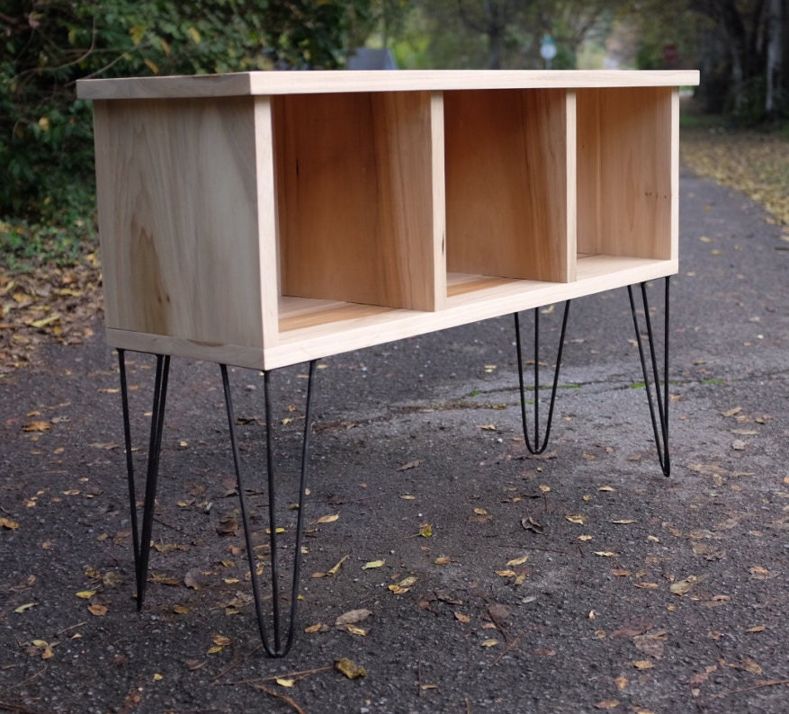 Vinyl Record Shelf w/ Custom Hairpin Legs