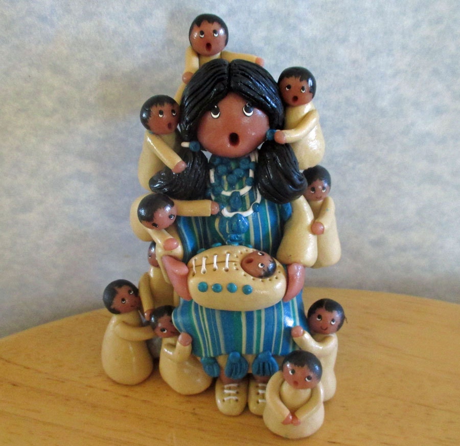 american indian storyteller figurines