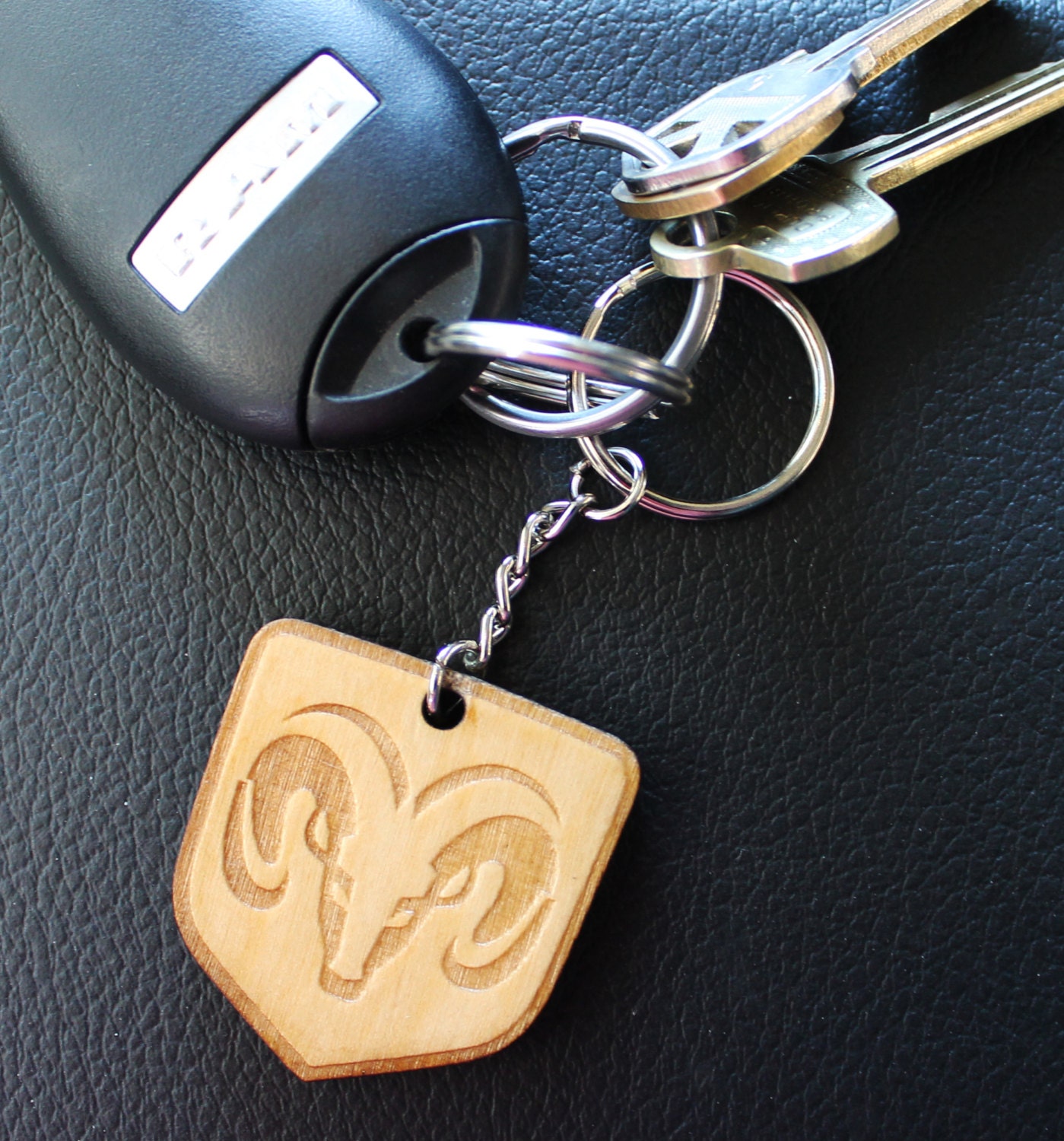 Dodge Ram keychain truck keychain wood keychain laser cut