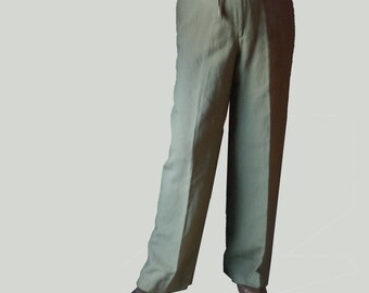 Vintage 90s dress pants, Liz Claiborne, Linen/Rayon Straight Leg Pants, Size 12