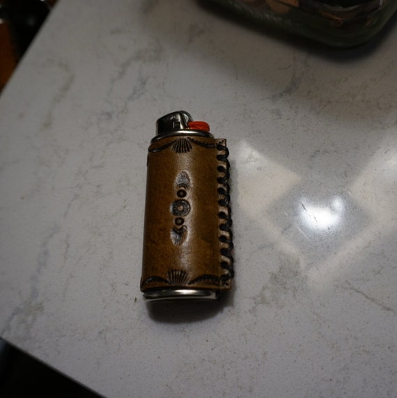 Tooled Leather Bic Lighter Case by WildBe11e on Etsy