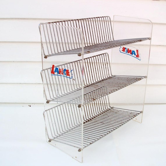 Vintage 3 Tier Stand Lance Storage Rack Metal by WhimzyThyme