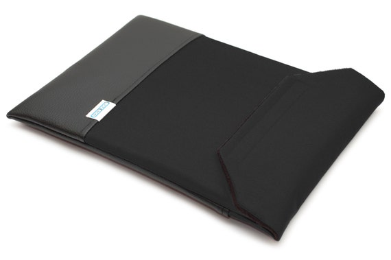 Dell XPS 15 Case 9550 Black Canvas with Black Faux Leather