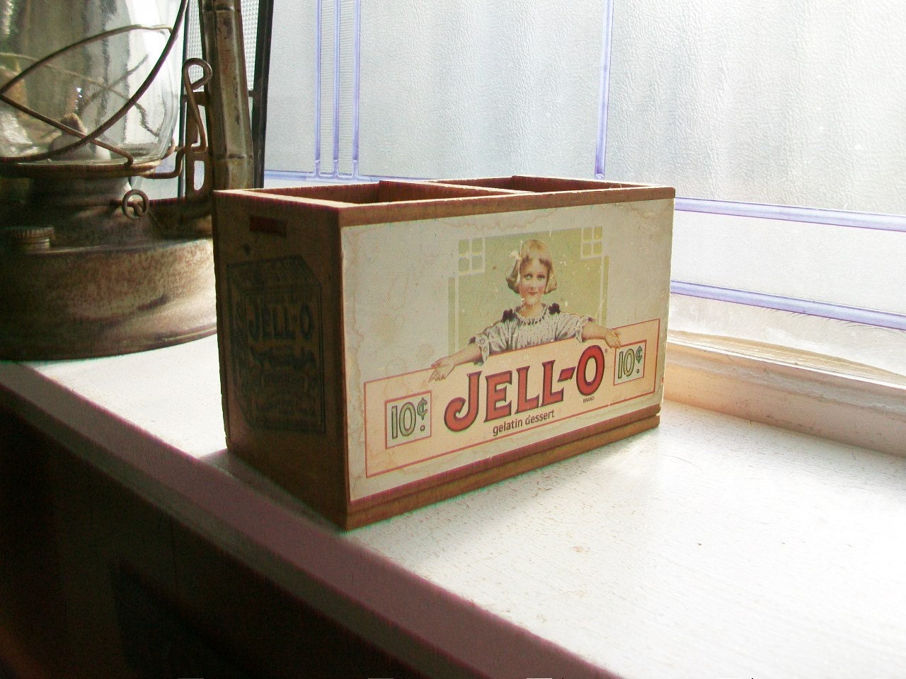 Antique Jello Wood Display Box