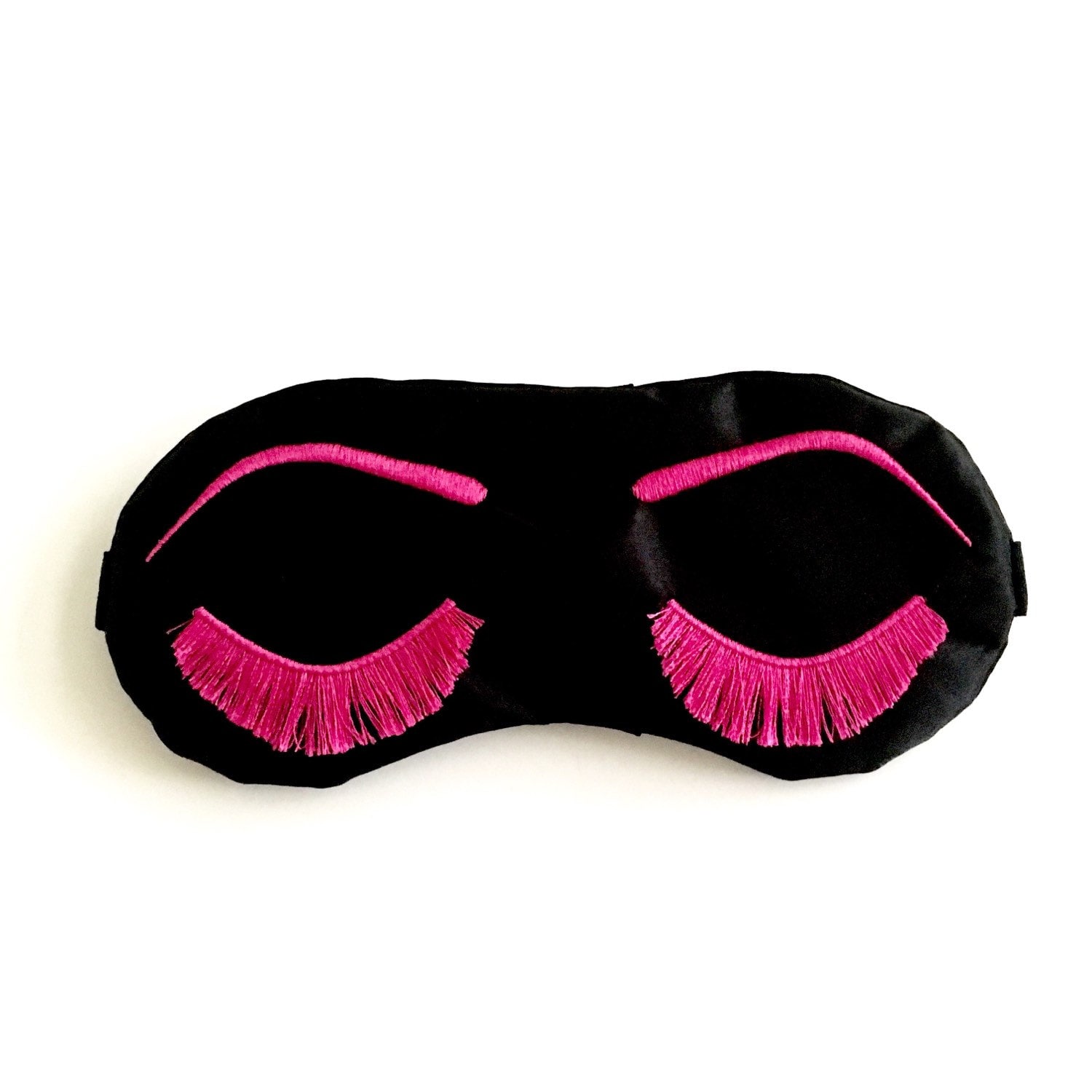 Eyelashes sleep mask with adjustable elastic BLACK and