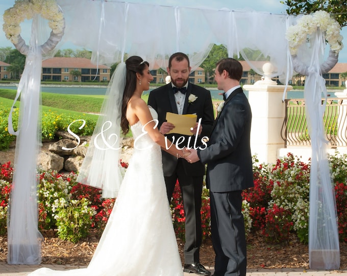 2-Tier FINGERTIP Veil, bridal veil, wedding veil, accessories, ivory, white, champagne, blush, light ivory color, classic veil