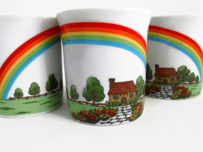 20 Off English Cottage Coffee Mugs Rainbow Coffee Mugs Set Of 4