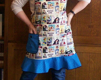 Breakfast Cereal Kitchen Apron - Retro Full Kitchen Apron - Size 10 to 12