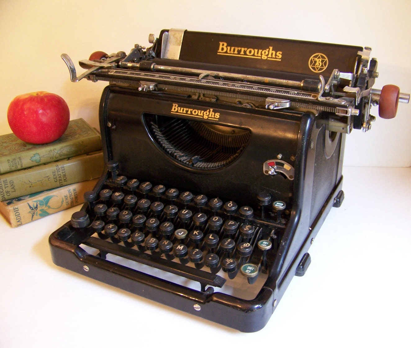 Vintage Burroughs Typewriter.Desk Top Typewriter.Vintage