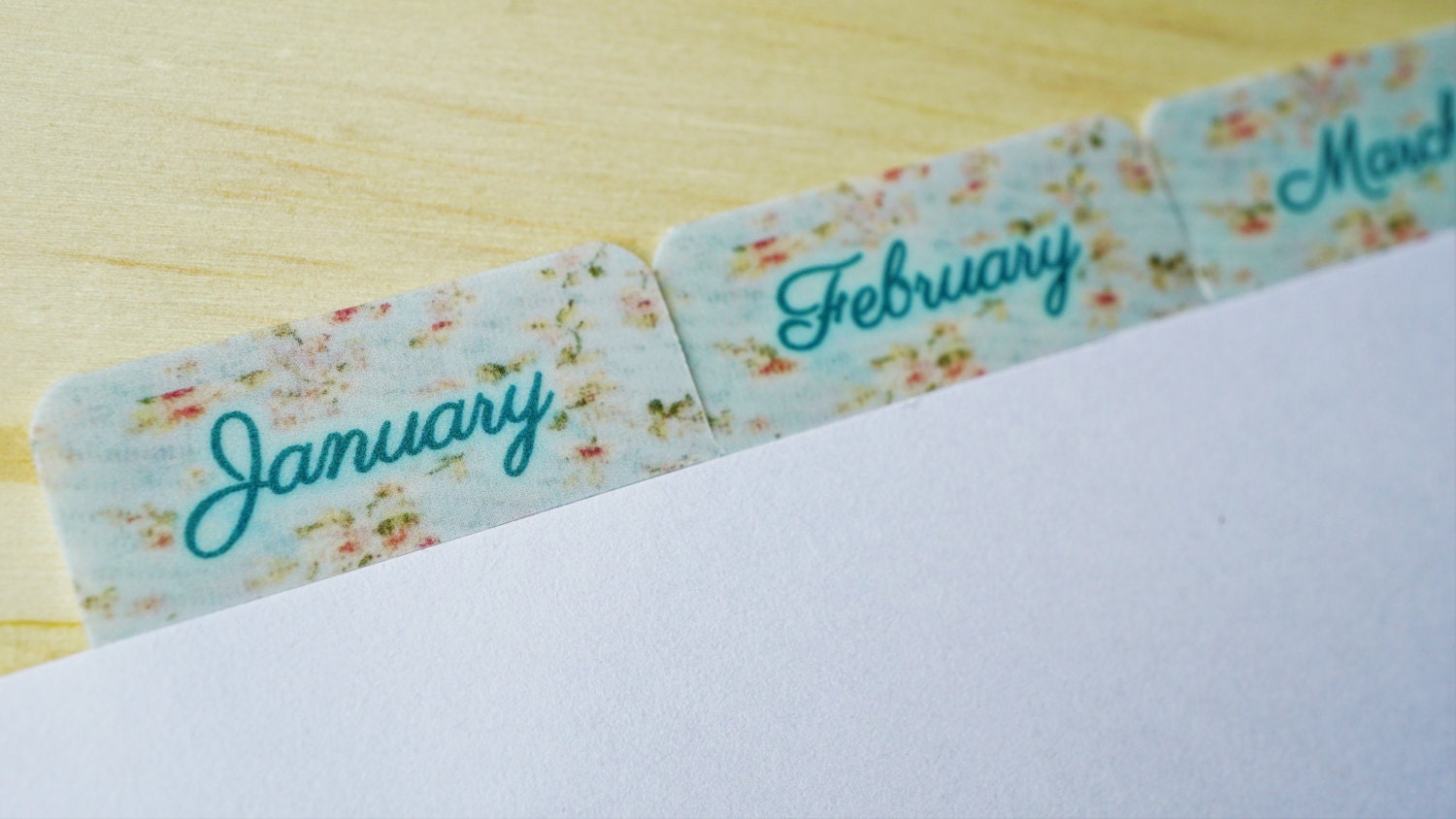 Monthly Tabs Stick-on Tabs Planner Tabs by JanesAgenda on Etsy