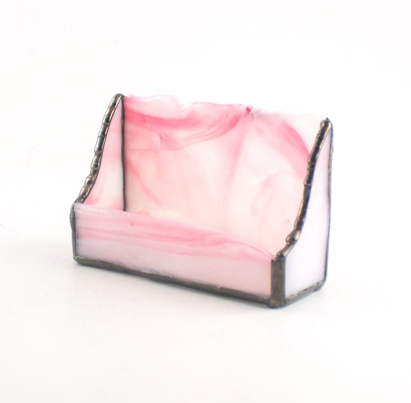 Business Card Holder for Women Pink Desk Accessories Desktop