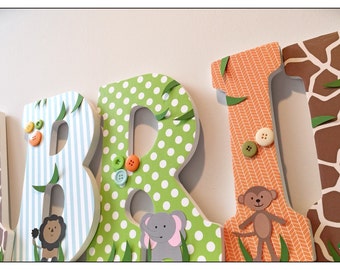 Wood Nursery Letters. Safari Letters. Animals. Boy. Baby Boys Room. Boys Nursery. Animal Letters. Safari Nursery Decor. Safari Nursery.