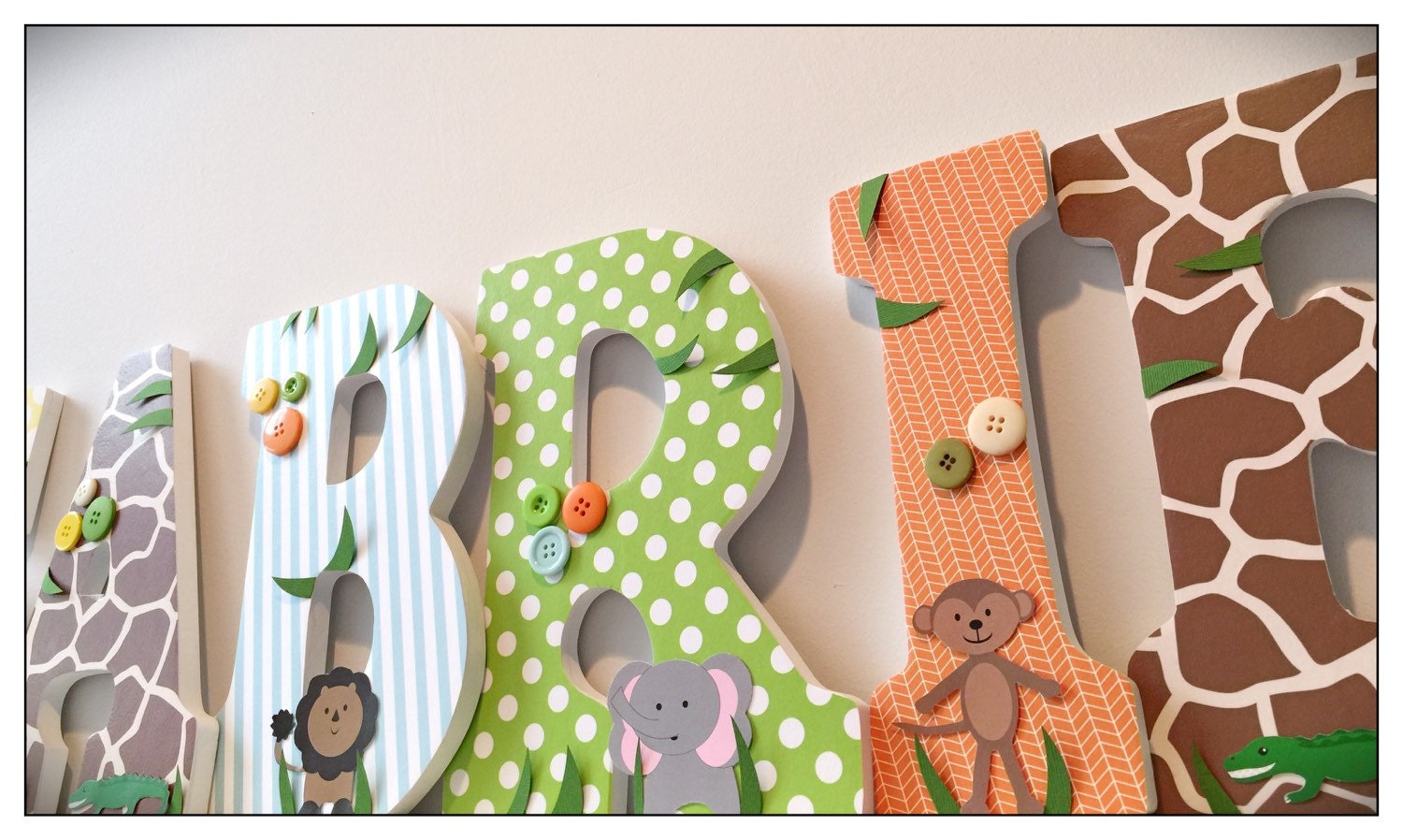 wood nursery letters safari letters animals boy baby boys