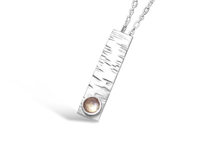 Sterling Silver and Moonstone Pendant