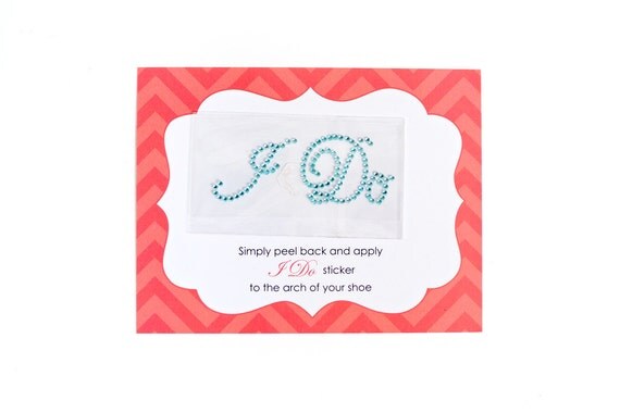 Blue Wedding I Do Sticker for Bride’s Shoes Il_570xn