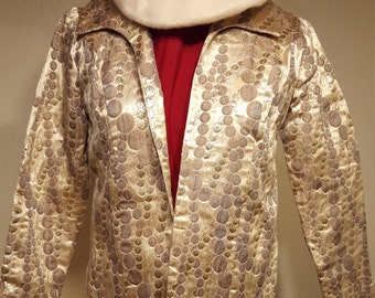 gold bubble coat