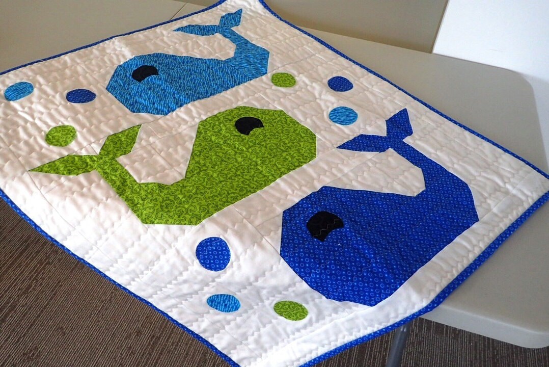 Jonah Whale Baby Boy Quilt