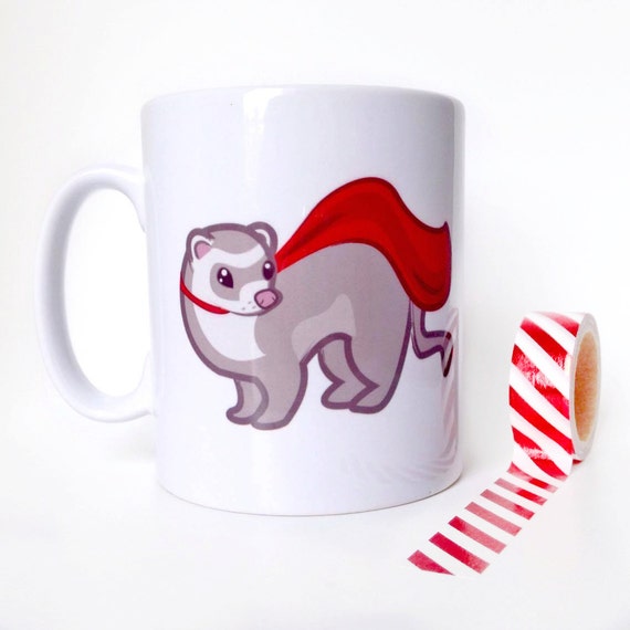 Ferret Mug Ferret Cup Ferret Gifts Cute Mugs by InnaboxDesign
