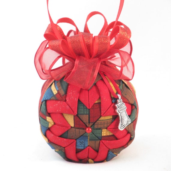 quilted christmas ornament no sew country design multi quilted christmas ornament no sew country design multi