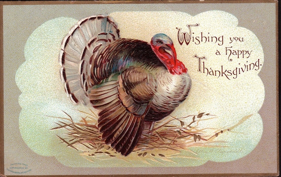 Vintage Thanksgiving Day Postcard Ellen H Clapsaddle Artist