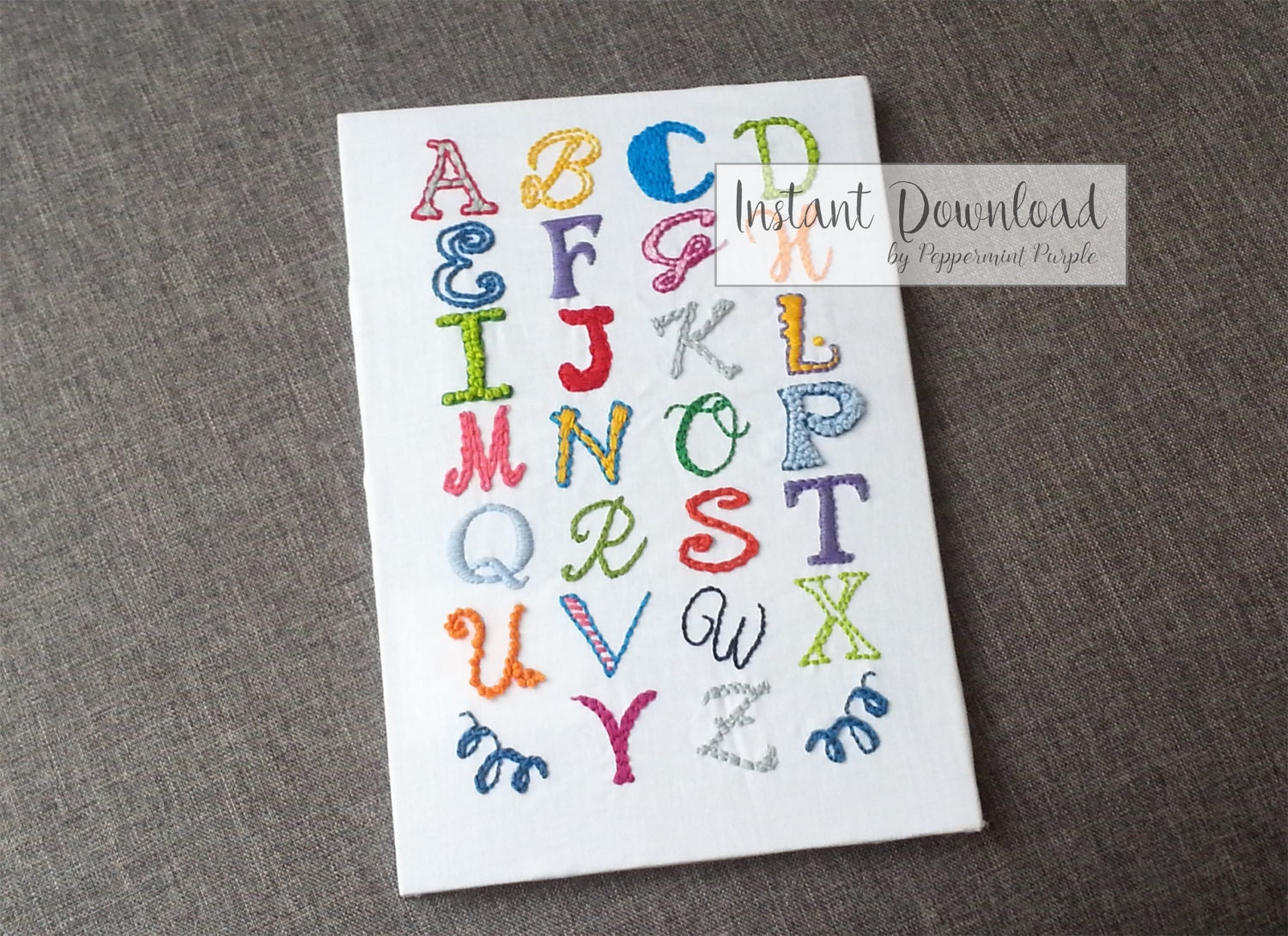 Hand Embroidery Alphabet Sampler Pattern Embroidery design