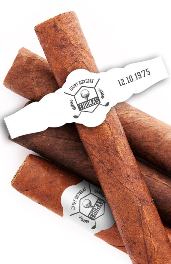 golf birthday custom cigar bands birthday cigar labels cigar bar