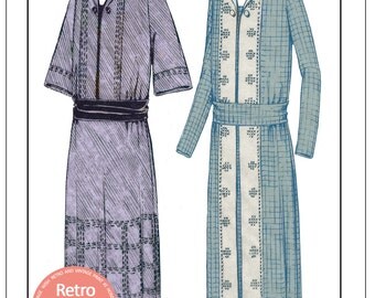 1920s Dress Sewing Pattern - Plus Size - Paper Sewing Pattern